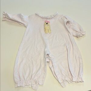 Adorable Pink Baby Romper with Dog Design